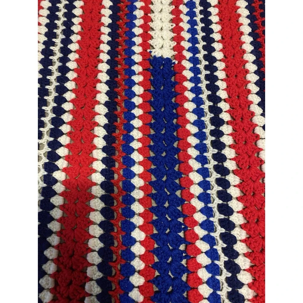 Vintage‎ Patriotic Crochet Afghan 68